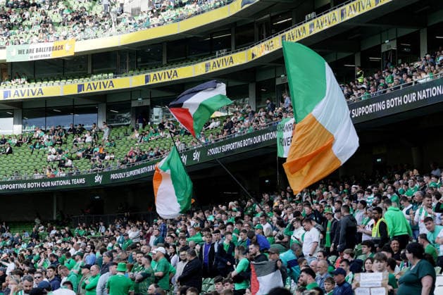 International Friendly, Länderspiel, Nationalmannschaft Aviva Stadium, Dublin 28 5 2026 Republic of Ireland vs Qatar Ireland fans before the game Ireland fans before the game 28 5 2026  Copyright: x INPHO LaszloxGeczox LG_28-05-2026_008466
