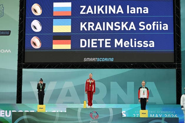 OTHER - Gymnastics - European Championships in Rhythmic gymnastics, Rhythmische Sportgymnastik, RSG Photo by IPA ABACAPRESS.COM85144456 - EChVARNA captured at Palace of Culture and Sports, Varna on 28.May.2026 by Filippo Tomasi Photography during European Championships in Rhythmic Gymnastics, Gymnastics in Varna, Bulgaria, May 28 2026 Varna Bulgaria  Copyright: xIPAxSport ABACAx