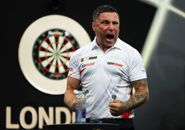 2026 BetMGM Premier League Darts, Final, London Gerwyn Price reacts in his semi-final match against Luke Littler during the 2026 BetMGM Premier League Darts Final at The O2 Arena, London, England on 28 May 2026 Credit: Ian Stephen Every Second Media Editorial use only. All images are copyright Every Second Media Limited. No images may be reproduced without prior permission. Copyright: xIMAGO EveryxSecondxMediax ESM-2016-0024 IanxStephenx xEveryxSecondxMediax