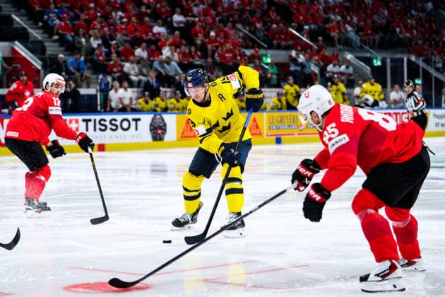 260528 Lucas Raymond of Sweden during the 2026 IIHF Ice hockey, Eishockey World Championship, WM, Weltmeisterschaft quarterfinal match between Switzerland and Sweden on May 28, 2026 in Zürich. Photo: Jesper Zerman BILDBYRAN kod JZ JZ0733 ishockey ice hockey ishockey-vm 2026 vm 2026 iihf world championship kvartsfinal quarterfinal quarterfinals switzerland schweiz sverige sweden bbeng Copyright: JESPERxZERMAN BB260528JZ150
