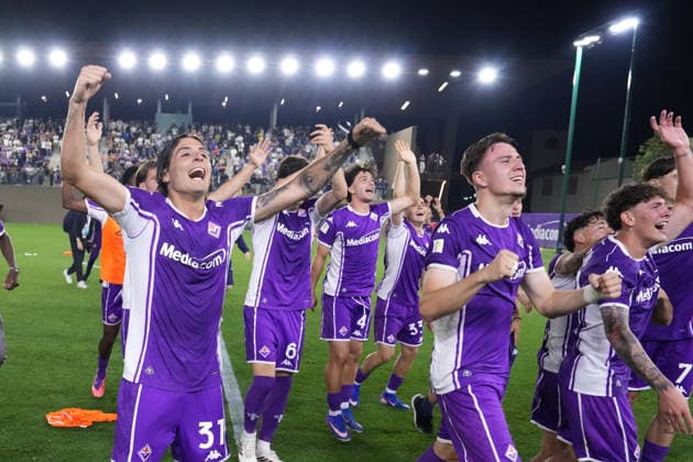Celebrates during the finals match between Fiorentina U20 and Parma U20 of the 2025 2026 Primavera 1 Championship at the Rocco B. Commisso Viola Park Sports Center in Bagno a Ripoli, Florence, Italy. May 28, 2026. - Soccer.  Copyright: xAlfredoxFalcone LaPressex