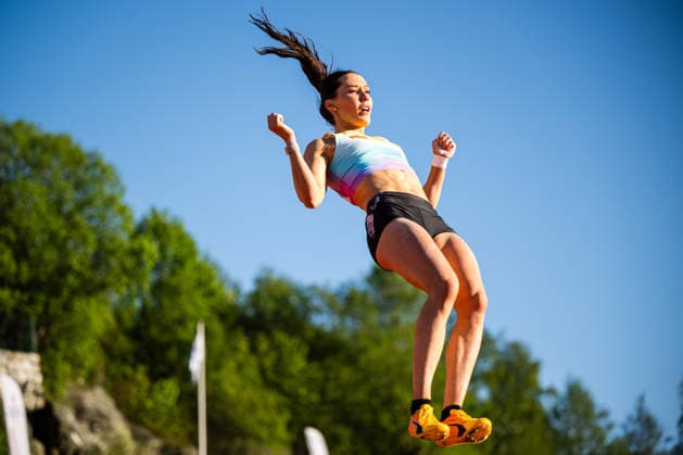 260528 Lene Retzius of Norway competes in women™s pole vault during the Trond Mohn Games on May 28, 2026 in Bergen. Photo: Marius Simensen BILDBYRAN Cop 238 MM0068 athletics bbeng friidrett friidrott norge norway trond mohn games Copyright: MARIUSxSIMENSEN BB260528ZN040