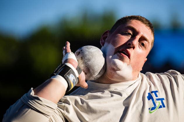 260528 Christoffer Licita of USA competes in men s shot put during the Trond Mohn Games on May 28, 2026 in Bergen. Photo: Marius Simensen BILDBYRAN Cop 238 MM0068 athletics bbeng friidrett friidrott norge norway trond mohn games Copyright: MARIUSxSIMENSEN BB260528ZU059