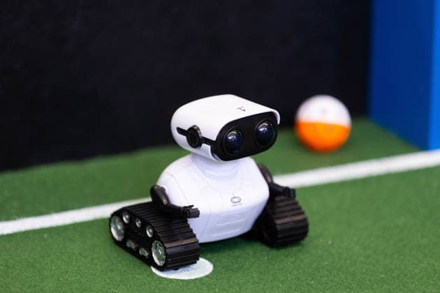 Futbots MX robotic football tournament in Mexico City MEXICO CITY, MEXICO - MAY 28: A wheeled robot competes to score goals in a simulated football match during the Futbots MX robotic tournament, at the School of Mechanical and Electrical Engineering (ESIME), in Mexico City, Mexico on May 28, 2026. ESIME hosted a regional qualifying round for the national Futbot MX Robotics Cup, a tabletop robotics competition where participants control robots in simulated football matches as part of World Cup year activities. Daniel Cardenas Anadolu Mexico City Mexico. Editorial use only. Please get in touch for any other usage.  Copyright: x2026xAnadoluxDanielxCardenasx