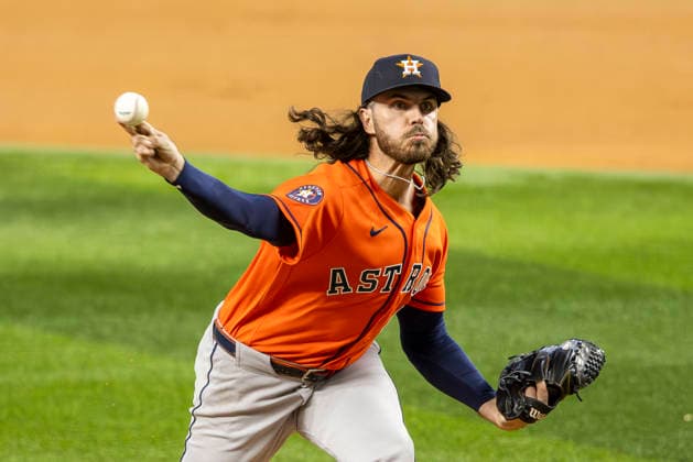 May 28, 2026, Arlington, Texas, USA: Houston Astros pitcher SPENCER ARRIGHETTI (41) during a MLB, Baseball Herren, USA game between the Houston Astros and Texas Rangers at Globe Life Field. Houston wins 5-1. Arlington USA - ZUMAf180 20260528_zsp_f180_017 Copyright: xMarkxFannx