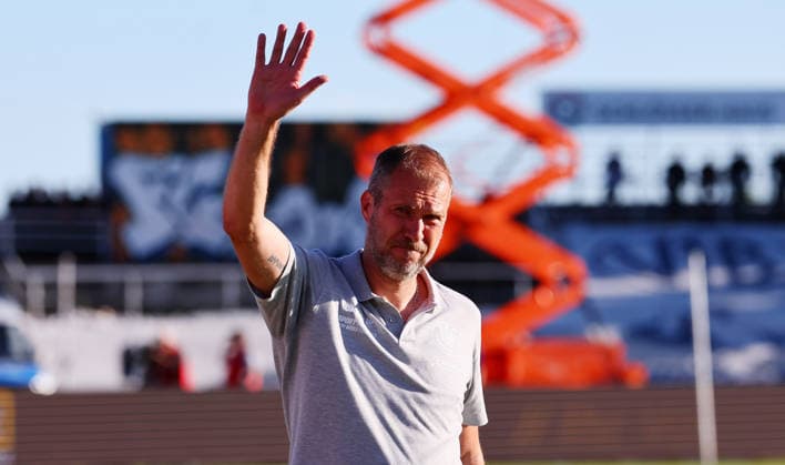 Leipzig, 28.05.2026, Bruno-Plache-Stadion,Fußball, HIN Aufstiegsspiel zur 3. Liga , 1. FC LOK LEIPZIG vs. FWK WÜRZBURGER KICKERS , Im Bild: Trainer Jochen Seitz, Lok Leipzig ,