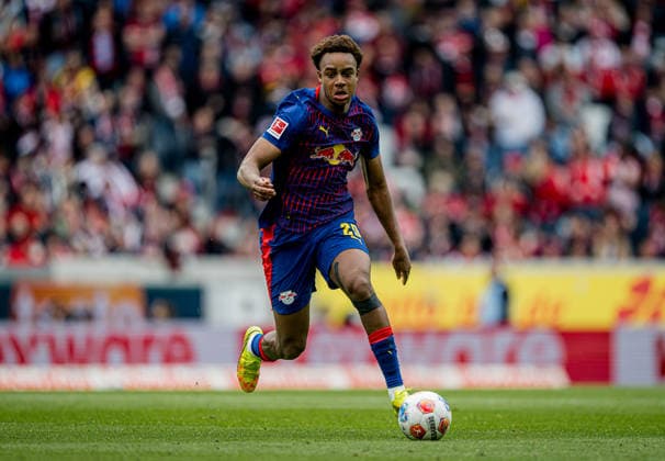 Leipzigs Assan Ouedraogo. Fussball 1. Bundesliga, 34. Spieltag: SC Freiburg - RB Leipzig. 16. Mai 2026: Freiburg, Europa-Park-Stadion. SC Freiburg - RB Leipzig *** Leipzigs Assan Ouedraogo Soccer 1 Bundesliga, Matchday 34 SC Freiburg RB Leipzig 16 May 2026 Freiburg, Europa Park Stadion SC Freiburg RB Leipzig
