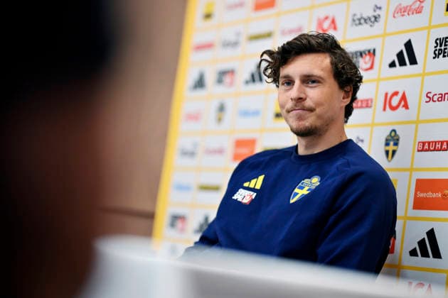 STOCKHOLM, SWEDEN 20260529 Victor Nilsson Lindelöf during today s press conference, PK, Pressekonferenz at Scandic Park with the Swedish men s national football team ahead of the upcoming World Cup in the USA. STOCKHOLM SWEDEN x10050x