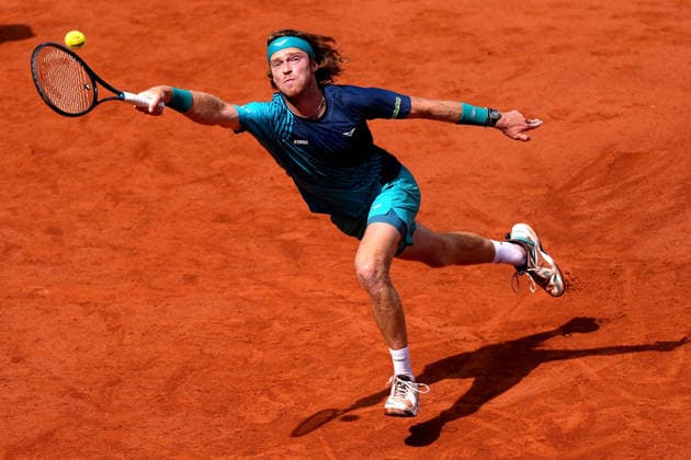 2026-05-29 2026 French Open - Day Six PARIS, FRANCE - MAY 29: Andrey Rublev of Russia during Day Six of the 2026 French Open at Roland Garros on May 29, 2026 in Paris, France. (Photo by Marleen Fouchier BSR Agency) Paris France Content not available for redistribution in The Netherlands directly or indirectly through any third parties. Copyright: xBSRxAgencyx