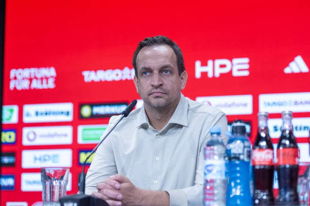 Kai Niemann (Fortuna Duesseldorf, Direktor Kommunikation) auf der PK. Pressekonferenz Fortuna Duesseldorf, Vorstellung des neuen Sportvorstandes, 3. Liga, Fussball, Saison 2026 2027, 28.05.2026 Pressekonferenz Fortuna Duesseldorf, 3. Liga, Saison 2025 2026, 29.05.2026 Duesseldorf Copyright: xEibner-Pressefoto ThomasxHaeslerx EP_THR