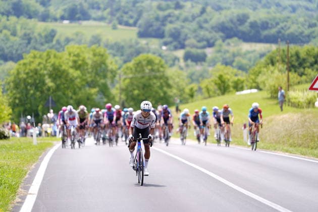 Chile™s Vicente Rojas Naranjo of Bardiani CSF 7 Saber during Stage 19 of the Giro d™Italia from Feltre to Alleghe (Piani di Pezze ) Italy, Friday May 29, 2026  Copyright: xFabioxFerrarii LaPressex