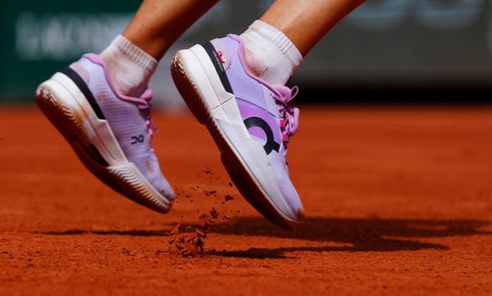 The On tennis shoes of Iga Swiatek French Open Tennis, Day Six, Tennis, Roland Garros, Paris, France - 29 May 2026Paris Roland Garros France EDITORIAL USE ONLY No use with unauthorised audio, video, data, fixture lists, club league logos or live services. Online in-match use limited to 120 images, no video emulation. No use in betting, games or single club league player publications. Copyright: xJavierxGarcia Shutterstockx 16898312q