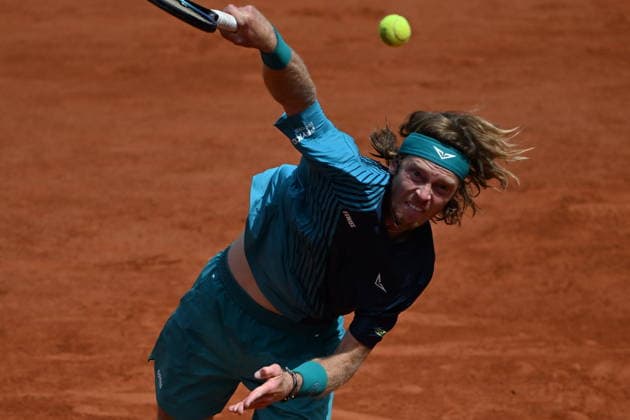 2026 French Open, Roland-Garros - Day 6 PARIS, FRANCE - MAY 29: Andrey Rublev competes with Nuno Borges (not seen) of Portugal during their Men s Singles third round match on Day Six of the 2026 French Open at Roland Garros in Paris, France on May 29, 2026. Burak Akbulut Anadolu Paris France. Editorial use only. Please get in touch for any other usage.  Copyright: x2026xAnadoluxBurakxAkbulutx