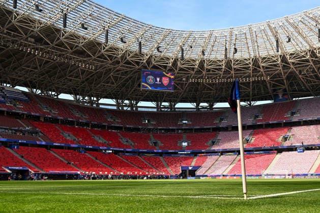 SOCCER - UEFA CL, PSG vs Arsenal BUDAPEST,HUNGARY,29.MAY.26 - SOCCER - UEFA Champions League, final, Paris St. Germain vs Arsenal FC, preview. Image shows an overview of Puskas Arena Budapest.  GEPAxpictures xAvnixRetkoceri