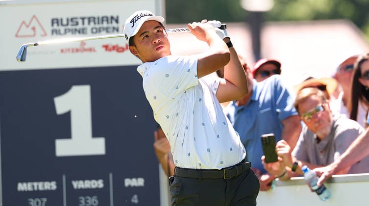 GOLF - Austrian Alpine Open KITZBÜHEL,AUSTRIA,29.MAY.26 - GOLF - DP World Tour, Austrian Alpine Open, GC Kitzbuehel-Schwarzsee-Reith. Image shows Yanhan Zhou (CHN).  GEPAxpictures xAmirxBeganovic