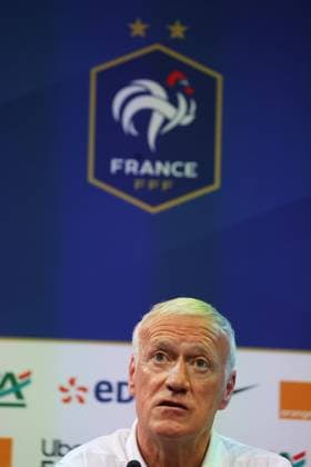 CP LES BLEUS PHOTOPQR LE PARISIEN Jean-Baptiste Quentin (Staff) ; ; 29 05 2026 ; Vendredi 29 mai 2026 Centre d entrainement de l équipe de France de football de Clairefontaine - COnférence de presse du sélectionneur, DIdier Deschamps Clairefontaine, France, may 29th 2026 France coach Dider Deschamps during press conference, PK, Pressekonferenz