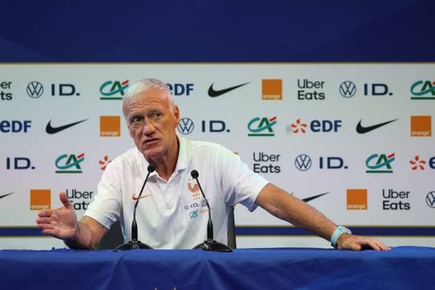 CP LES BLEUS PHOTOPQR LE PARISIEN Jean-Baptiste Quentin (Staff) ; ; 29 05 2026 ; Vendredi 29 mai 2026 Centre d entrainement de l équipe de France de football de Clairefontaine - COnférence de presse du sélectionneur, DIdier Deschamps Clairefontaine, France, may 29th 2026 France coach Dider Deschamps during press conference, PK, Pressekonferenz