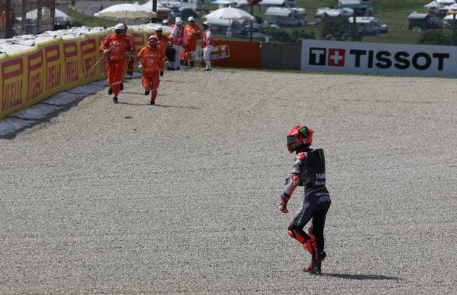 29.05.2026, Autodromo Internazionale del Mugello, Mugello, MotoGP Grosser Preis von Italien 2026 ,im Bild Unfall von Fabio Quartararo (FRA), Monster Energy Yamaha MotoGP (Photo by Hasan Bratic DeFodi Images) -