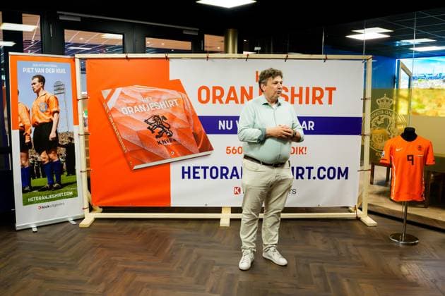 ZEIST , 29-05-2026 , Kick uitgevers , Book presentation het Oranjeshirt , A group of collectors and journalists documented the complete history of the Dutch national team, Nationalteam in words and images, from the first national selection in 1894 to the present day. Book presentation het Oranjeshirt  x204033234x Copyright:
