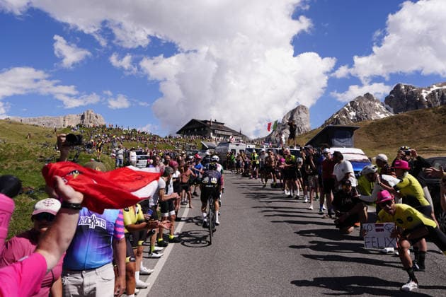 The race during Stage 19 of the Giro d™Italia, from Feltre to Alleghe, Italy, Friday, May 29, 2026.  Copyright: xFabioxFerrari LaPressex