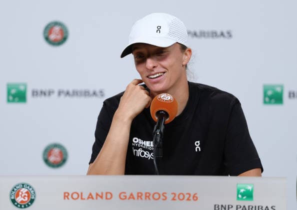 May 29, 2026, Paris, Ile De France, France: IGA SWIATEK of Poland during press conference, PK, Pressekonferenz after the the match against M. Linette of Poland in the third round of tennis tournament Roland Garros, Paris, France. Swiatek won 6:4, 6:4. Paris France - ZUMAc278 20260529_zsp_c278_056 Copyright: xMarcinxCholewinskix