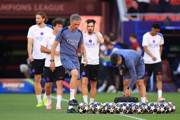 Paris Saint-Germain, Open Training Session Paris Saint-Germain Manager Luis Enrique during the open training session for Paris Saint-Germain ahead of the Champions League Cup Final at Puskas Arena Park, Budapest, Hungary on 29 May 2026. Budapest Puskas Arena Park Hungary Editorial use only , Copyright: xChrisxFoxwellx PSI-24345-0024