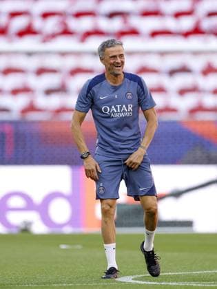 BUDAPEST - Paris Saint-Germain manager Luis Enrique during the MD-1 training session ahead of the UEFA Champions League final between Paris Saint-Germain and Arsenal FC at the Puskas Arena on 29 May 2026, Budapest, Hungary. MAURICE VAN STEEN ANP UEFA Champions League Final 2026 2025-2026 xVIxANPxSportx xMauricexvanxSteenxIVx 559600138 originalFilename: 559600138.jpg