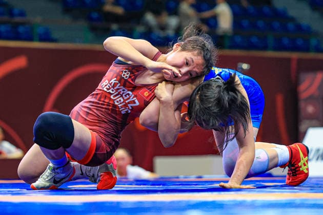 U17, U 17 Wrestling Asian Championships 53kg WW - Aiana Duishenkulova (KGZ) df. Altanchimeg Altanbold (MGL) *** U17 Wrestling Asian Championships 53kg WW Aiana Duishenkulova KGZ df Altanchimeg Altanbold MGL Copyright: xAmirrezaxAliasgarix xUnitedxWorlx Kadir Caliskan United World Wr