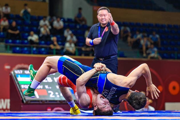 U17, U 17 Wrestling Asian Championships 71kg GR - Kodirjon Fozilov (UZB) df. Timur Kussainov (KAZ)
