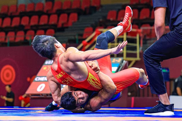 U17, U 17 Wrestling Asian Championships 80kg GR - Abdulaziz Kholmirzaev (UZB) df. Yujian Cheng (CHN)