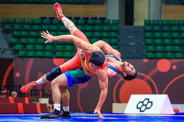 U17, U 17 Wrestling Asian Championships 80kg GR - Abdulaziz Kholmirzaev (UZB) df. Yujian Cheng (CHN)