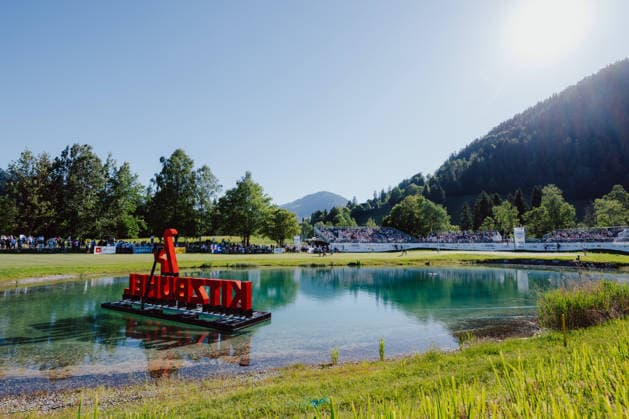 GOLF - Austrian Alpine Open KITZBÜHEL,AUSTRIA,29.MAY.26 - GOLF - DP World Tour, Austrian Alpine Open, GC Kitzbuehel-Schwarzsee-Reith. Image shows an overview of hole 18.  GEPAxpictures xAlexanderxSolc