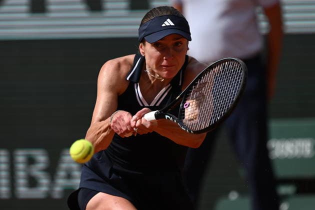 2026 French Open (Roland-Garros) - Day 6 PARIS, FRANCE - MAY 29: Elina Svitolina of Ukraine and Tamara Korpatsch of Germany compete during their women s singles third round match on day six of the French Open (Roland Garros) tennis tournament in Paris, France, on May 29, 2026. Burak Akbulut Anadolu Paris France. Editorial use only. Please get in touch for any other usage.  Copyright: x2026xAnadoluxBurakxAkbulutx