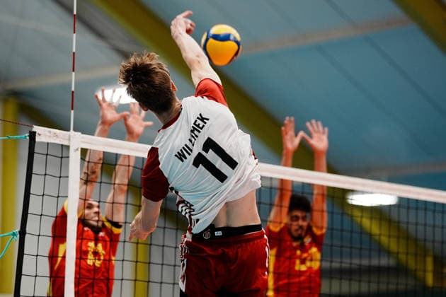 VOLLEYBALL - OEVV, AUT vs ESP, test match STEINBRUNN,AUSTRIA,29.MAY.26 - VOLLEYBALL - OEVV, Oesterreichischer Volleyball Verband, test match, Austria vs Spain. Image shows Tobias Willimek (AUT).  GEPAxpictures xKevinxKada