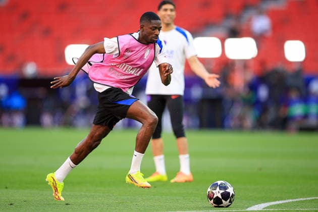 Paris Saint-Germain, Open Training Session Paris Saint-Germain Forward Ousmane DembÃ lÃ (10) during the open training session for Paris Saint-Germain ahead of the Champions League Cup Final at Puskas Arena Park, Budapest, Hungary on 29 May 2026. Budapest Puskas Arena Park Hungary Editorial use only , Copyright: xChrisxFoxwellx PSI-24345-0084