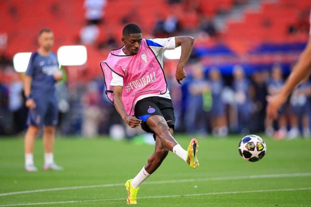 Paris Saint-Germain, Open Training Session Paris Saint-Germain Forward Ousmane DembÃ lÃ (10) during the open training session for Paris Saint-Germain ahead of the Champions League Cup Final at Puskas Arena Park, Budapest, Hungary on 29 May 2026. Budapest Puskas Arena Park Hungary Editorial use only , Copyright: xChrisxFoxwellx PSI-24345-0085
