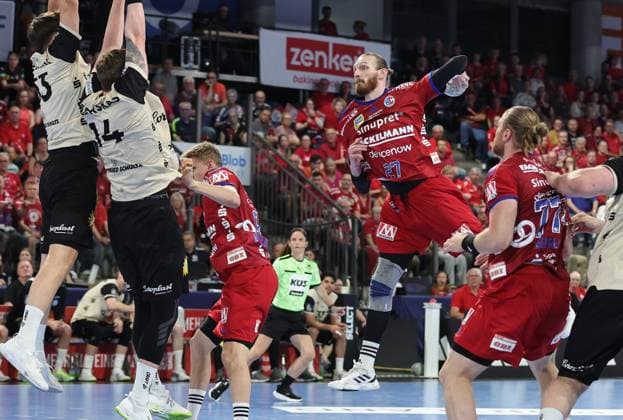 29.05.2026 - Handball - 1. Bundesliga DAIKIN HBL - Saison 2025 2026 - 33. Spieltag: HC Erlangen Metropolregion Nürnberg HCE - Bergischer HC - DaMa - xdaxmax - Antonio Metzner (27, HC Erlangen HCE )