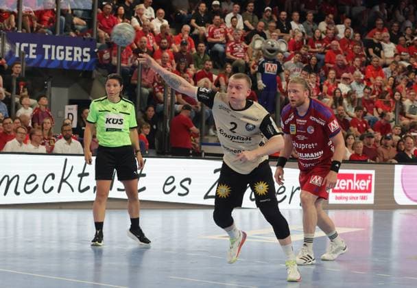29.05.2026 - Handball - 1. Bundesliga DAIKIN HBL - Saison 2025 2026 - 33. Spieltag: HC Erlangen Metropolregion Nürnberg HCE - Bergischer HC - DaMa - xdaxmax - Noah Beyer (2, Bergischer HC )