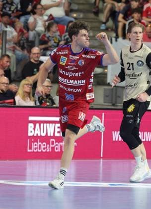 29.05.2026 - Handball - 1. Bundesliga DAIKIN HBL - Saison 2025 2026 - 33. Spieltag: HC Erlangen Metropolregion Nürnberg HCE - Bergischer HC - DaMa - xdaxmax - Jubel Freude - Tobias Buck (39, HC Erlangen HCE ) ballt Faust Fäuste