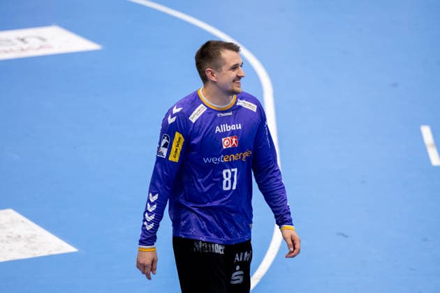 29.05.2026, 33. Spieltag der 2. Handball Bundesliga, TuSEM Essen - HSG Nordhorn-Lingen. Torwart Dominik Plaue (TuSEM Essen). Essen Am Hallo NRW Deutschland xRHR-FOTO DEx Copyright: DennisxEwert RHR-FOTOx RHR-FOTO DE