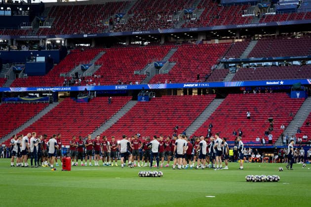 Arsenal FC Training Session - MD-1 UEFA Champions League Final Players of Arsenal FC during the Arsenal FC Training Session ahead the UEFA Champions League Final match between Paris Saint-Germain Fc and Arsenal FC at Puskas Arena on May 29, 2026 in Budapest, Hungary Budapest Puskas Arena Hungary Hungary Copyright: xGiuseppexMaffiax 260529_UCL_Arsenal_TrainingSession_GM_09885