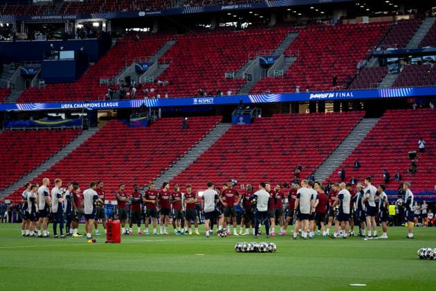 Arsenal FC Training Session - MD-1 UEFA Champions League Final Players of Arsenal FC during the Arsenal FC Training Session ahead the UEFA Champions League Final match between Paris Saint-Germain Fc and Arsenal FC at Puskas Arena on May 29, 2026 in Budapest, Hungary Budapest Puskas Arena Hungary Hungary Copyright: xGiuseppexMaffiax 260529_UCL_Arsenal_TrainingSession_GM_09890