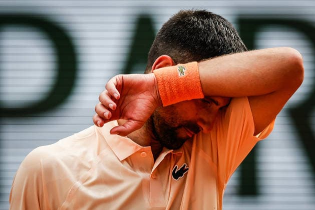 May 29, 2026, Paris, France, France: Novak DJOKOVIC of Serbia looks dejected during the sixth day of the Roland-Garros 2026, French Open 2026, Grand Slam tennis tournament at Roland-Garros Stadium on May 29, 2026 in Paris, France. Roland Garros 2026 - Day 6  - ZUMAm308 20260529_zsp_m308_057 Copyright: xMatthieuxMirvillex