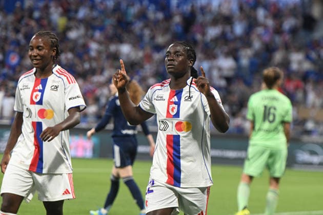 Football : OL Lyonnes vs Paris FC- final French Ligue Arkema - 29 05 2026 CHAWINGA Tabitha of OL Lyonnes scoring goal during the Final French Ligue Arkema match between OL Lyonnes and Paris FC at the Groupama stadium Lyon ,on May 29 2026 LYONFrance  Copyright: xMouradxAllilix