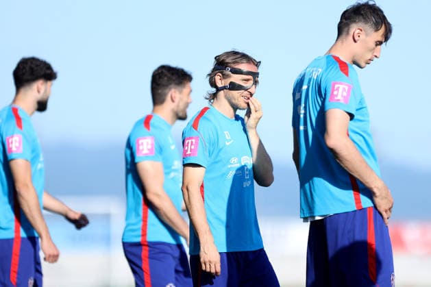 Croatia training session - Day 5 Luka Modric wore a protective face mask during his first training session with Croatia at Stadion Rujevica in Rijeka, Croatia, on May 29, 2026, after joining the national team, Nationalteam camp ahead of friendly matches against Belgium and Slovenia.  NelxPavletic PIXSELL