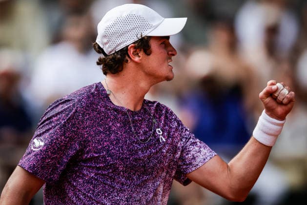 May 29, 2026, Paris, France, France: Joao FONSECA of Brazil celebrates his point during the sixth day of the Roland-Garros 2026, French Open 2026, Grand Slam tennis tournament at Roland-Garros Stadium on May 29, 2026 in Paris, France. Roland Garros 2026 - Day 6  - ZUMAm308 20260529_zsp_m308_059 Copyright: xMatthieuxMirvillex