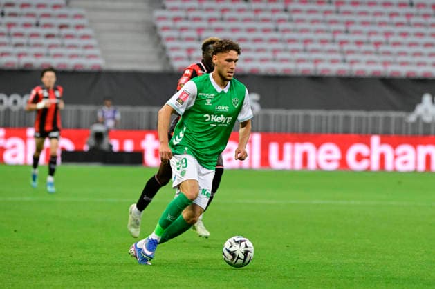 FOOTBALL : OGC Nice VS AS Saint-Etienne - Ligue 1 McDonald s play off - 29 05 2026 Lucas Stassin (ASSE) - Ligue 1 McDonald™s play off match between OGC Nice and AS Saint-Etienne on May 29, 2026 at the Allianz Riviera Stadium in Nice. NiceFrance  Copyright: xWilliamxCannarellax