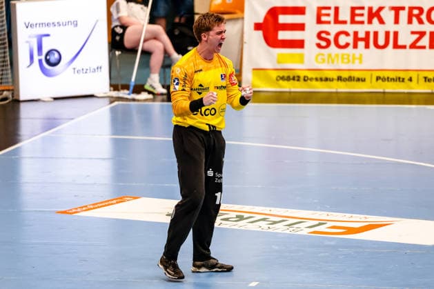 Magnus Bierfreund (HBW Balingen-Weilstetten, 16) Jubel, Torjubel, jubelt ueber Tor, Dessau-Rosslauer HV 06 vs. HBW Balingen-Weilstetten, Handball, 2. Bundesliga, 33. Spieltag, Saison 2025 26, 29.05.2026, Dessau-Rosslauer HV 06 vs. HBW Balingen-Weilstetten, Handball, 2. Bundesliga, 33. Spieltag, Saison 2025 26, 29.05.2026 Dessau-Rosslau Copyright: xEibner-Pressefoto LauraxRoemerx EP_LRR