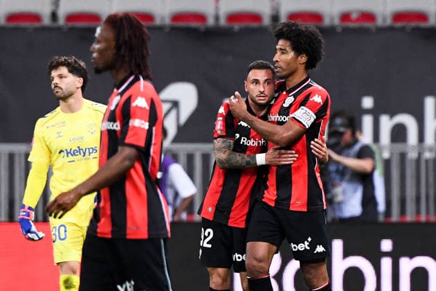 OGC Nice v AS Saint-Etienne - Ligue 1 McDonald s 2025 2026 - Relegation Promotion Playoffs 04 DANTE (ogcn) - 92 Jonathan CLAUSS (ogcn) during the Ligue 1 Relegation Promotion Playoffs matchs between Nice and Saint-Etienne at Allianz Riviera on May 29, 2026 in Nice, France. Nice France  Copyright: xFEPx 776502581