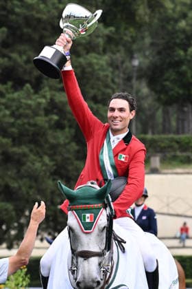 EQUITATION - International Equitation - Piazza di Siena - 93rd CSIO of Rome 2026 Photo by IPA ABACAPRESS.COM85168699 - Carlos HANK GUERREIRO (MEX) and H5 SHAQ ATTACK with the Mexico Team wins the 93rd CSIO Roma 2026 Competition No. 5 - NATIONS CUP INTESA SANPAOLO Two rounds competition - h. 160 Prize Money: 220,000 Ä on May 29, 2026 at Piazza di Siena in Rome, Italy. Rome Italy  Copyright: xIPAxSport ABACAx
